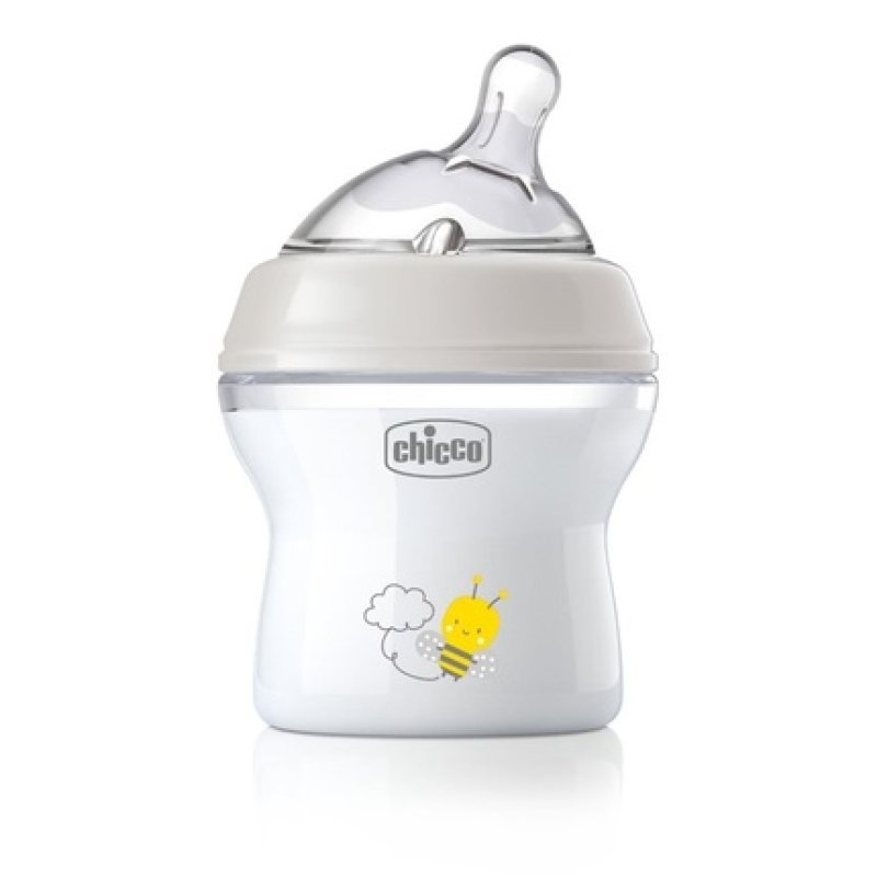 Chicco Naturalfeeling Plastic Bottle 150ml With Silicone Nipple Free Flow 0m