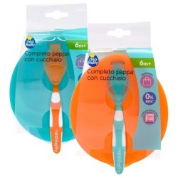 Completo Neo Baby Pappa Piatto Cucchiaio For 6 Months