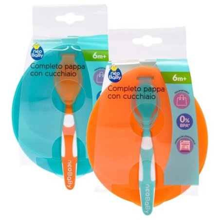 Completo Neo Baby Pappa Piatto Cucchiaio For 6 Months