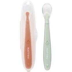 Nattou Silicone Spoon for Children 16cm - Set of 2
