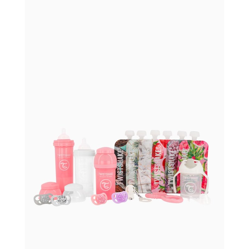 Twistshake Drinking Kit baby gift set Girl Pink, Purple