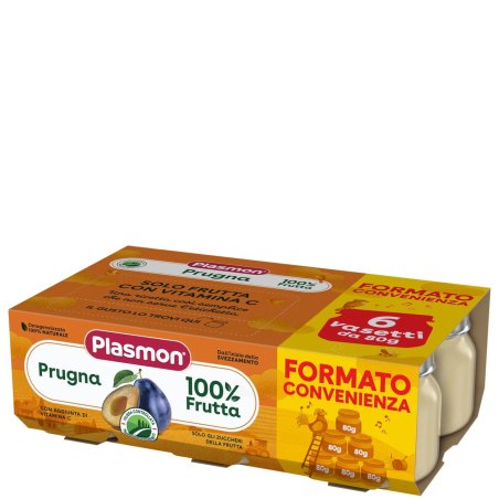 Plasmon Fruit Homogenized Plum 80g - Pack of 6