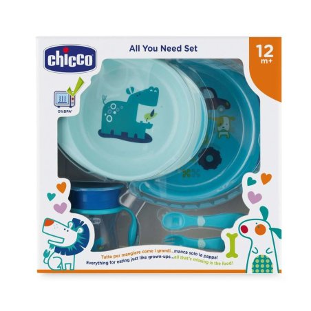 Chicco All You Need Set Pappa 12m Blue Set 5 Pieces