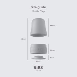 Bibs Bottle Cap Set BPA-Free Dishwasher Safe Customizable Colors