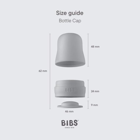 Bibs Bottle Cap Set BPA-Free Dishwasher Safe Customizable Colors