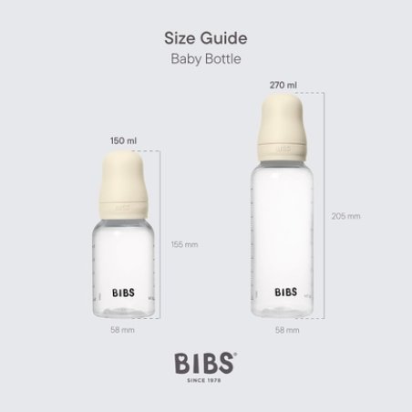 Bibs Baby Bottle 150ml Natural Rubber Latex Nipple Anticolic BPA-Free