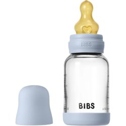 Bibs Baby Glass Bottle 120ml Anticolic Vented Round Natural Rubber Latex
