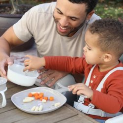 Chicco Children's Lunch Set Weaning Meal Set with 1 Flat Plate and 1 Bowl