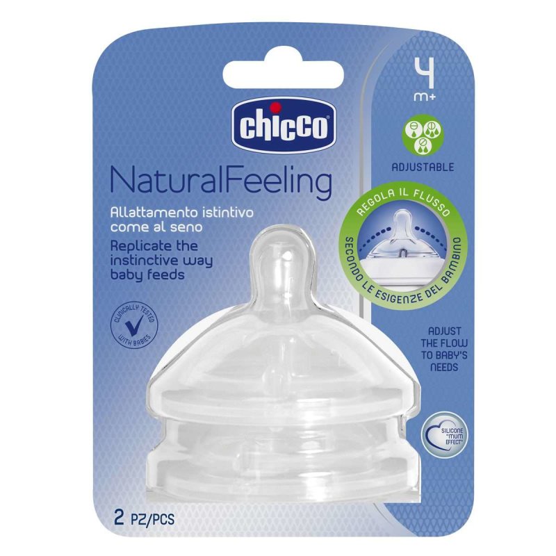 Chicco Naturalfeeling Teat Adjustable Flow For 6 Months And Older 2 Units