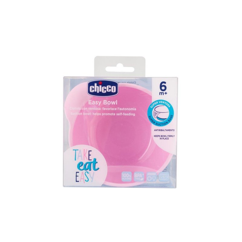 Chicco Silicone Bowl with Suction Cup for Babies - Durable and Easy to Clean