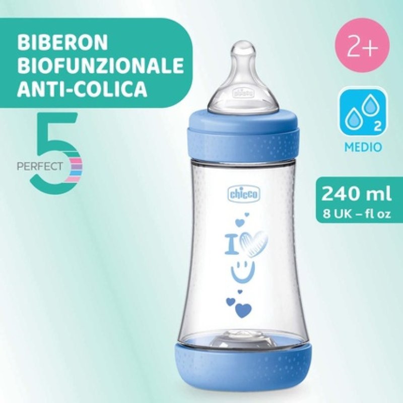 Chicco Perfect 5 Anticolic Bottle 240ml Medium Flow