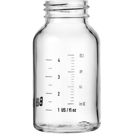 Bibs Glass Bottle Body 120ml BPA-Free Dishwasher Safe