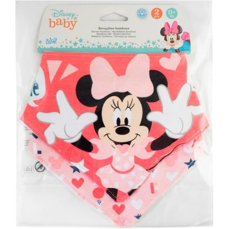 Lulabi Disney Minnie Icon Set 2 Cotton Bibsbandanas
