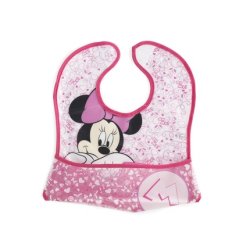 Lulabi Lulabi Disney Minnie Bib Plastic 30x28 Cm Pink Suitable For 0 Months