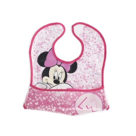 Lulabi Lulabi Disney Minnie Bib Plastic 30x28 Cm Pink Suitable For 0 Months