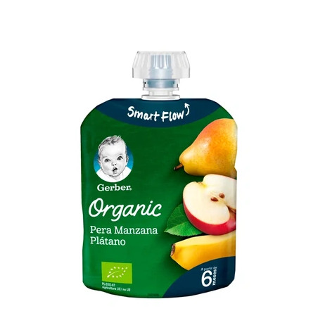 Gerber Gerber Organic Pear Apple And Banana 90g