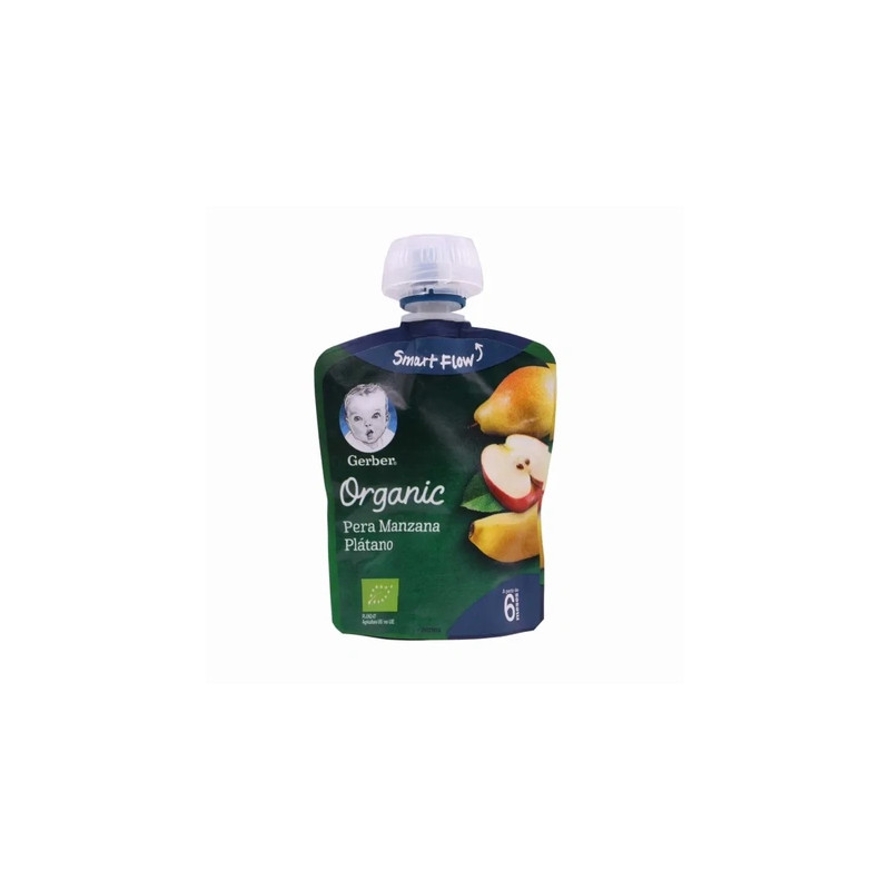 Gerber Organic Pear Apple Banana 4x