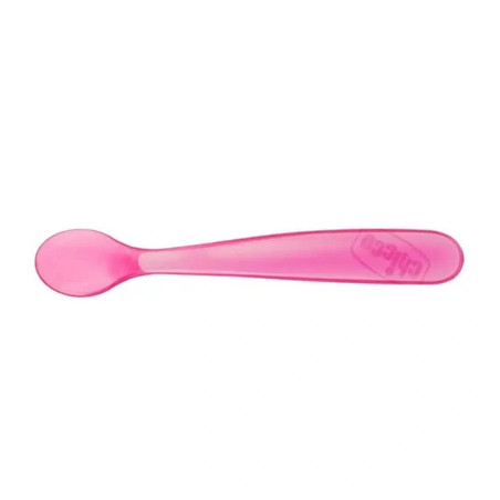 Chicco Chicco Duplo Soft Pink Silicone Spoon 6 Months And Older 2 Units