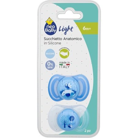 Neobaby Light Pacifier With Anatomical Silicone Lid, Medium Size, 6