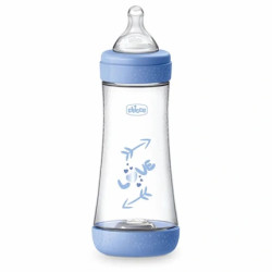 Chicco Chicco Perfect Silicone Feeding Bottle 300ml Blue For 4 Months And Older