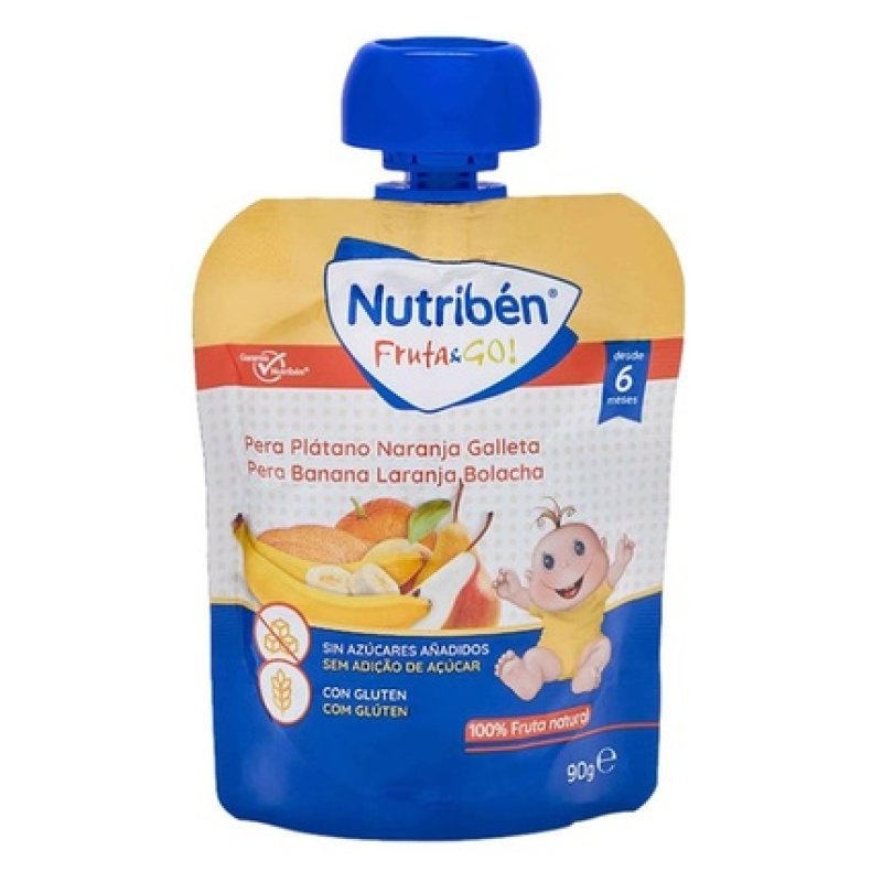Nutriben Fruit & Go Pear Banana Orange And Biscuit 90g