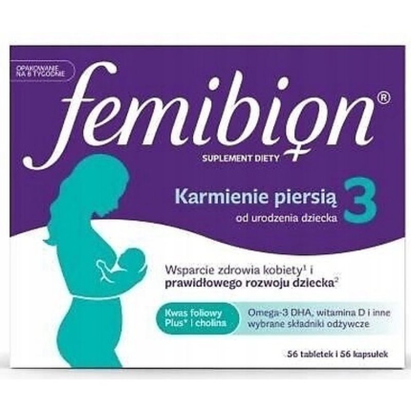 Femibion 3 Breastfeeding Folic Acid With Choline 56 Tablets 56 Capsules