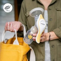 Medela Harmony Manual Breast Pump Compact Swiss Design with PersonalFit Flex Shields and 2-Phase Expression Technology