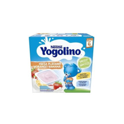 Nestle Yogolino Strawberry And Banana For 6 Months And Older, 4x 100g