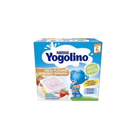 Nestle Yogolino Strawberry And Banana For 6 Months And Older, 4x 100g