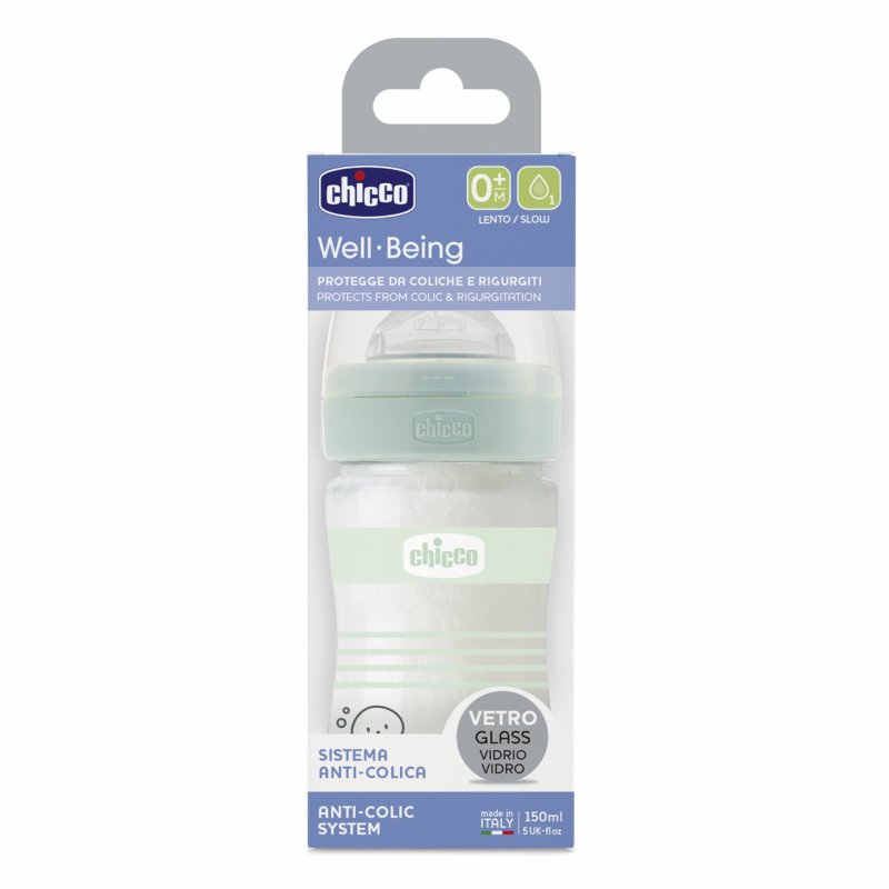 Chicco Wellness Bottle Slow Flow with Physio Teat in Soft Silicone