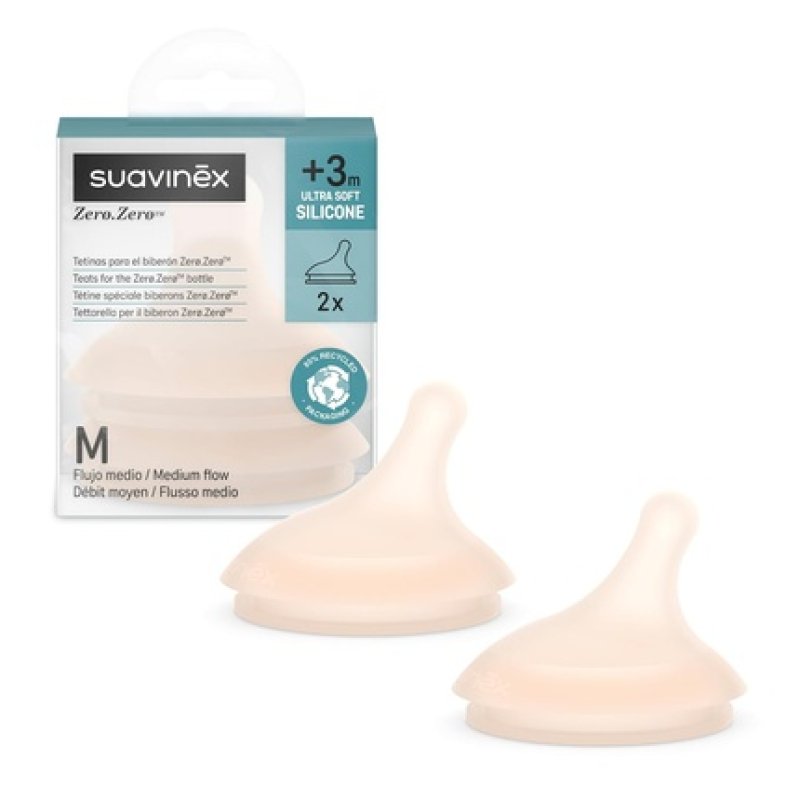 Suavinex Replacement Teats for Zero Zero Anti-Colic Baby Bottle