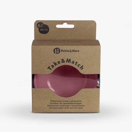 Petite&Mars Silicone Bowl for Toddlers TAKE&MATCH with Suction Cup Non-Slip Bowl BPA-Free Learning Bowls Healthy