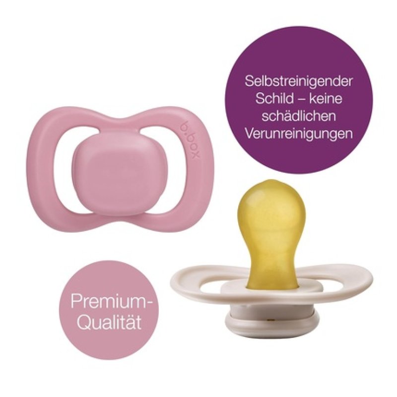 Bbox Baby Pacifier Size 2 Natural Rubber Latex Round Teat - Pack of 2