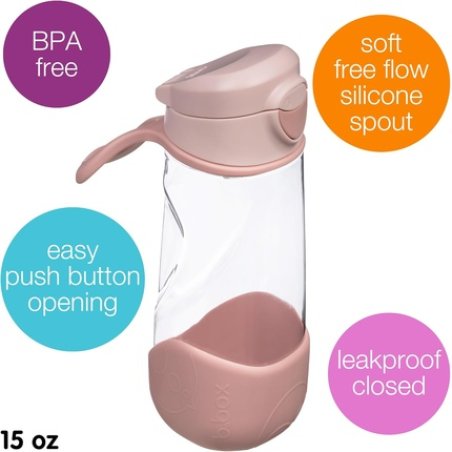 Bbox Sport Spout Drink Water Bottle with Easy Grip and Leakproof Lid