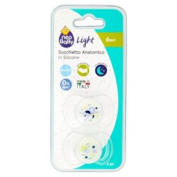 Tettarella Neo Baby 2pack Silicone Pacifier Maxi Size Glowinthedark