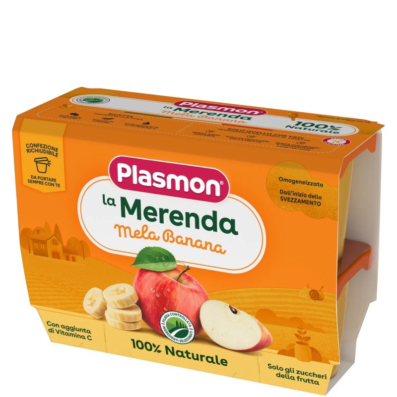 Plasmon Homogenized Fruit for Children Apple and Banana 100g