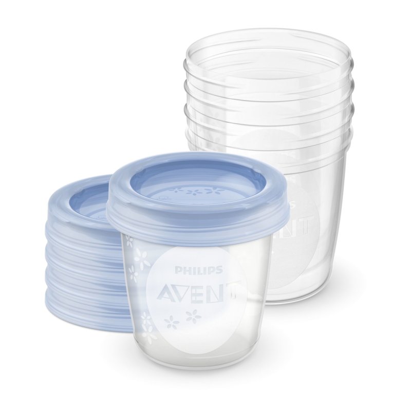 Avent Containers For Breast Milk 5 X 180ml With 5 Lids