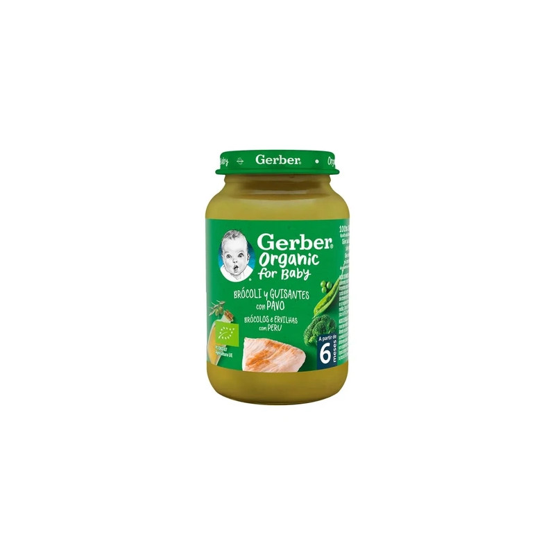 Gerber Organic Broccoli & Pea Puree With Turkey 190g