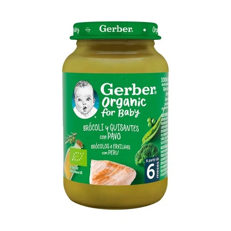 Gerber Organic Broccoli & Pea Puree With Turkey 190g