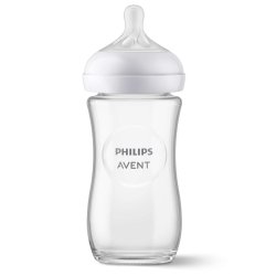 Philips AVENT Natural Response SCY933/01 Bottle glass 240ml, flow 3 teat, 1 piece