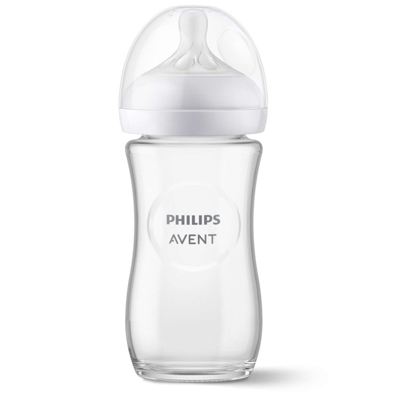 Philips AVENT Natural Response SCY933/01 Bottle glass 240ml, flow 3 teat, 1 piece