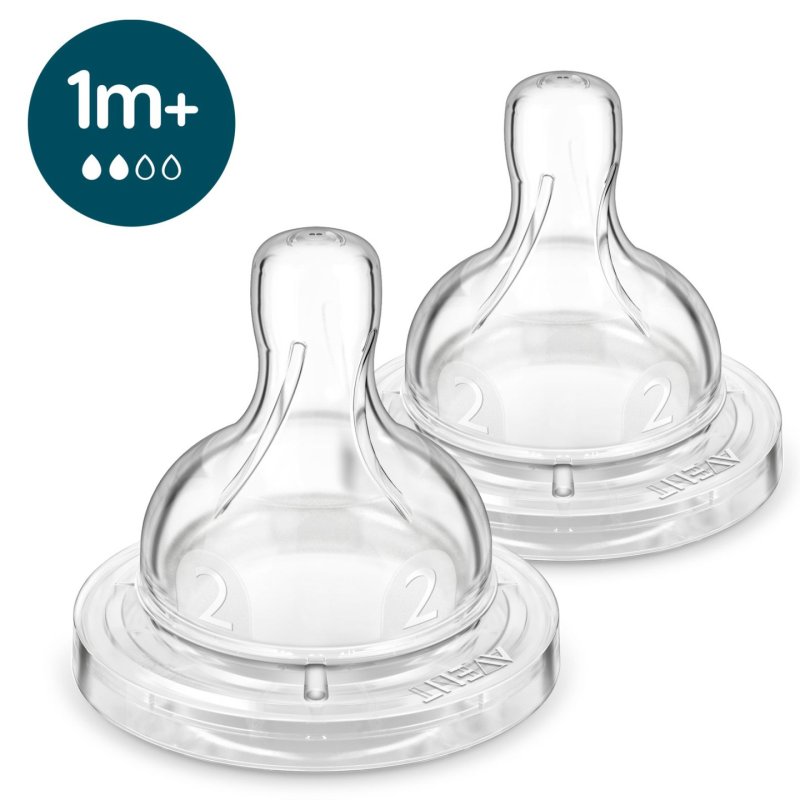 Philips Avent Silicone Bottle Pacifier Classic S From 1 Month Pack Of 2