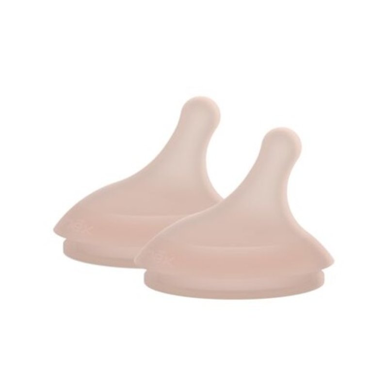 Zero.Zero Adaptable Flow Asymmetric Silicone Nipple 0m - Pack of 2