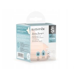 Suavinex Zero Bottle Slow Flow Nipples, 2-Pack