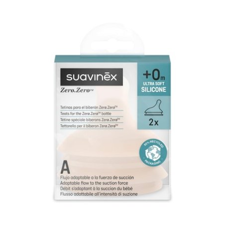 Suavinex Replacement Teats for Zero Zero Anti-Colic Baby Bottle