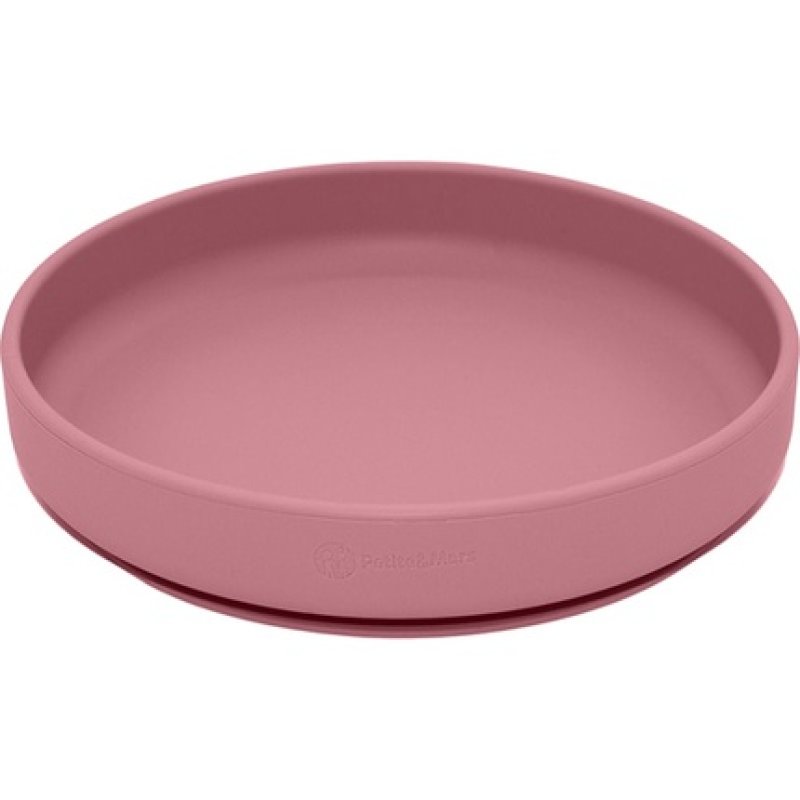 Petite&Mars Take&Match Silicone Plate Dusty Rose For 6 Months And Older