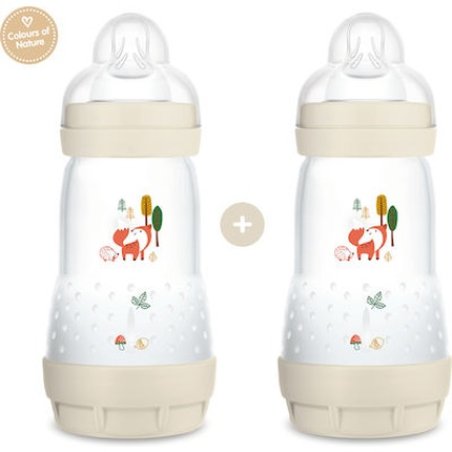Mam Anti-Colic Easy Start Bottle With Silicone Nipple For Colic 2 Months - 2x260ml
