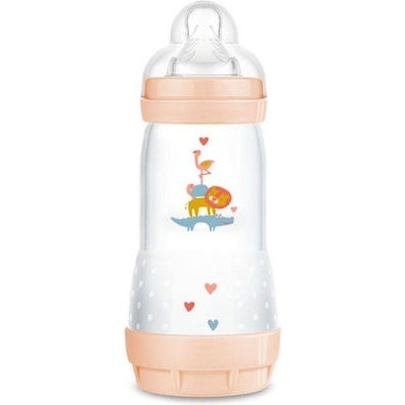 Mam Easy Start Anti-Colic Plastic Baby Bottle With Silicone Nipple - 320ml For Girls 4 Months