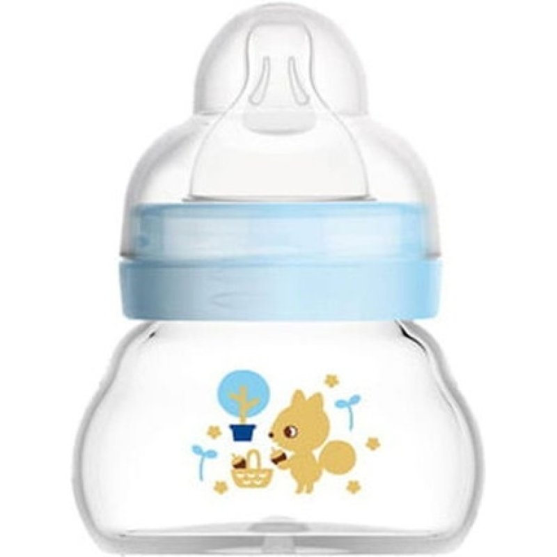 Mam Feel Good Glass Baby Bottle With Silicone Nipple For Boys 0 Months 90ml
