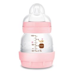 MAM Easy Start Anti-Colic Baby Bottle with SkinSoftTM Silicone Nipple 130ml Pink